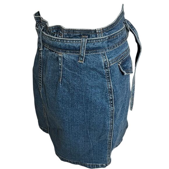 Naf Naf  denim, Skirt, Stone blue I’ll size 36 us size 6 pockets pearl button - Picture 4 of 14